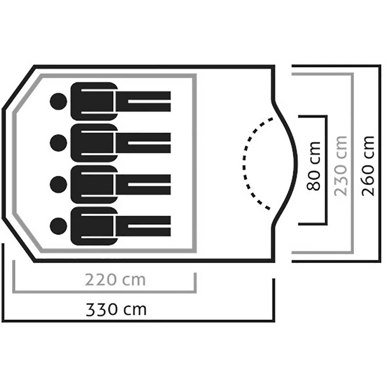 SALEWA Alpine Hut 4 Tent 6 SALEWA Alpine Hut 4 Tent - Afbeelding 4