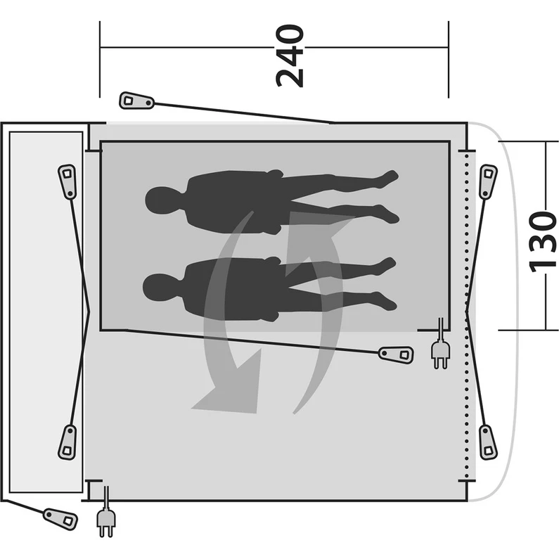 Outwell Milestone Binnentent 8 Outwell Milestone Binnentent - Afbeelding 6